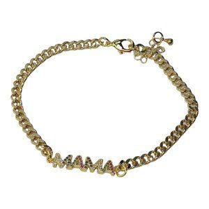 MAMA bracelet, Brazilian Gold Bracelet, Mom Bracelet, Gold Jewelry, Gold Filled